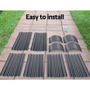 2x Raised  Garden Bed 240X80X42cm Oval Planter Box Container Galvanised