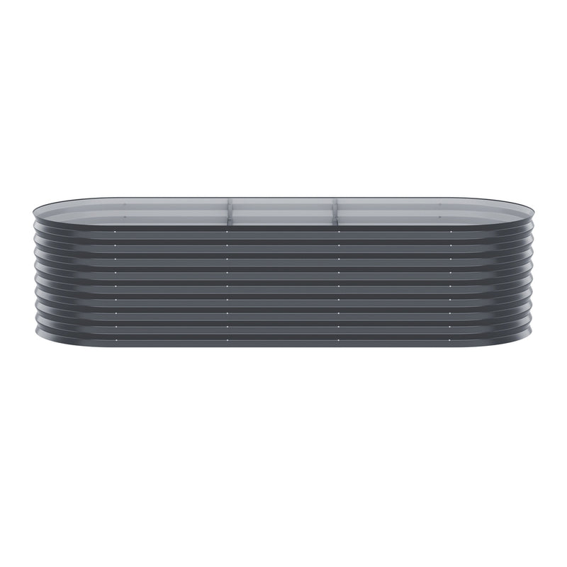 Garden Bed 240X80X56cm Oval Planter Box