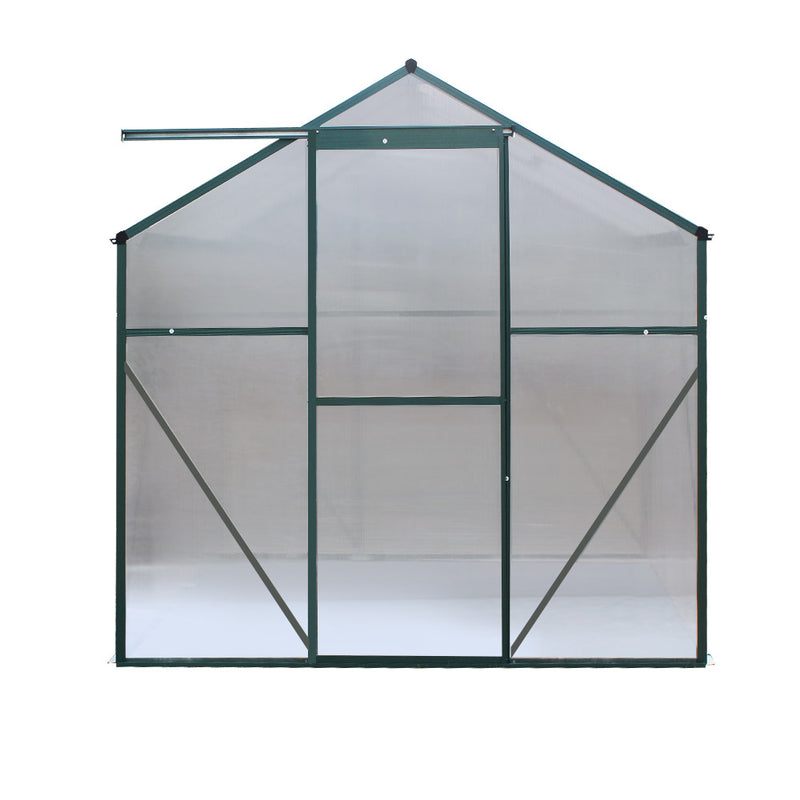 Greenhouse 1.9x1.9x1.83M Aluminium Polycarbonate Green House Garden Shed