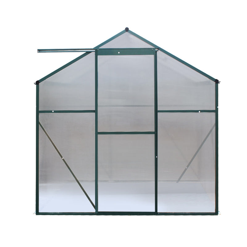 Greenhouse 2.52x1.9x1.83M Aluminium Polycarbonate Green House Garden Shed