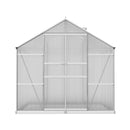 Greenhouse 2.42x2.5x2.26M Aluminium Double Doors Green House Garden Shed
