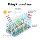 Greenfingers Greenhouse 3x2.5x2.26M Double Doors Aluminium Green House Garden Shed