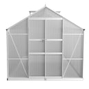 Greenhouse 4.1x2.5x2.26M Double Doors Aluminium Green House Garden Shed