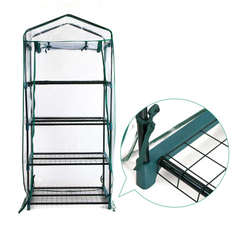 Greenhouse 4 Tiers Mini Green House Garden Bed Planter Box 1.6x0.7x0.5M