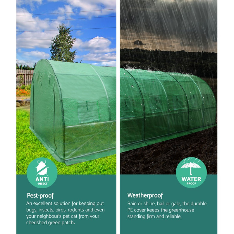 Greenhouse 6x3x2M Walk in Green House Tunnel Plant Garden Shed Dome