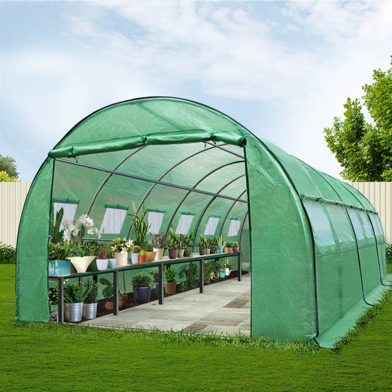 Greenhouse 6x3x2M Walk in Green House Tunnel Plant Garden Shed Dome