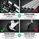 Artiss Clothes Rack Double Rod Airer Rail Coat Stand Adjustable Hanger