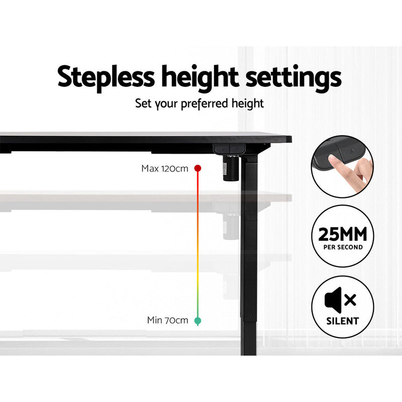 Standing Desk Motorised Black 140CM