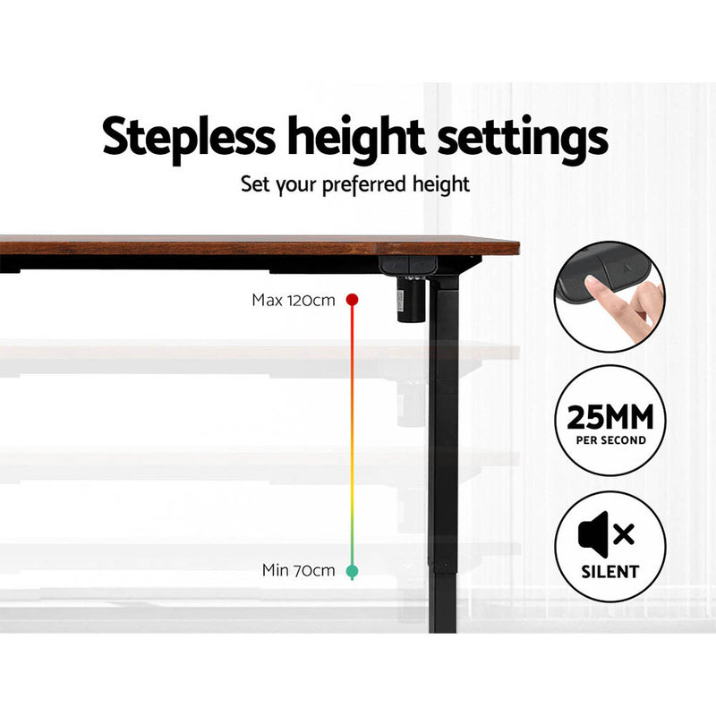 Standing Desk Motorised Rustic Brown 120CM