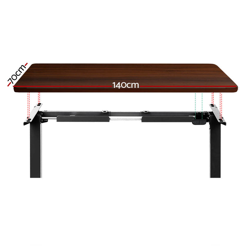 Standing Desk Motorised Walnut 140CM