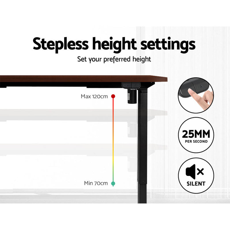 Standing Desk Motorised Walnut 140CM