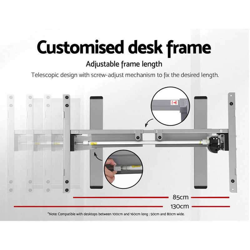 Standing Desk Motorised 140CM Black