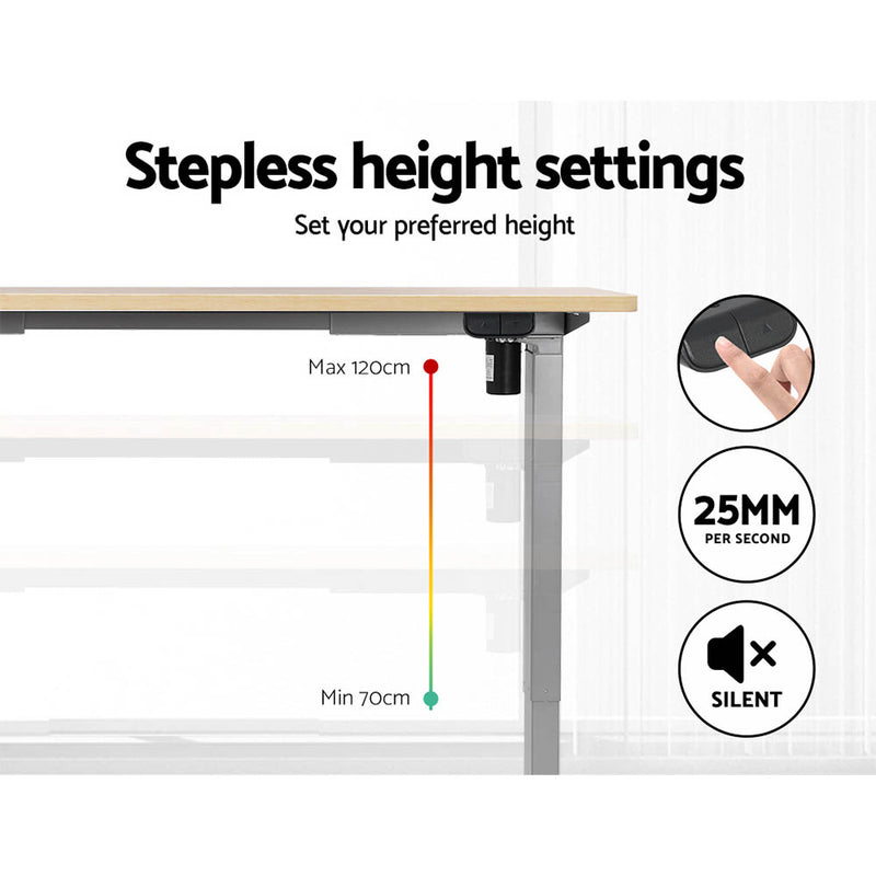 Standing Desk Motorised 140CM White Oak