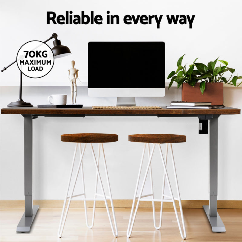Standing Desk Motorised 120CM Rustic Brown