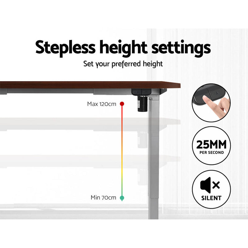 Standing Desk Motorised 140CM Walnut