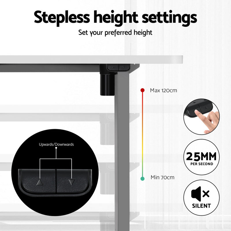 Standing Desk Motorised 140CM White