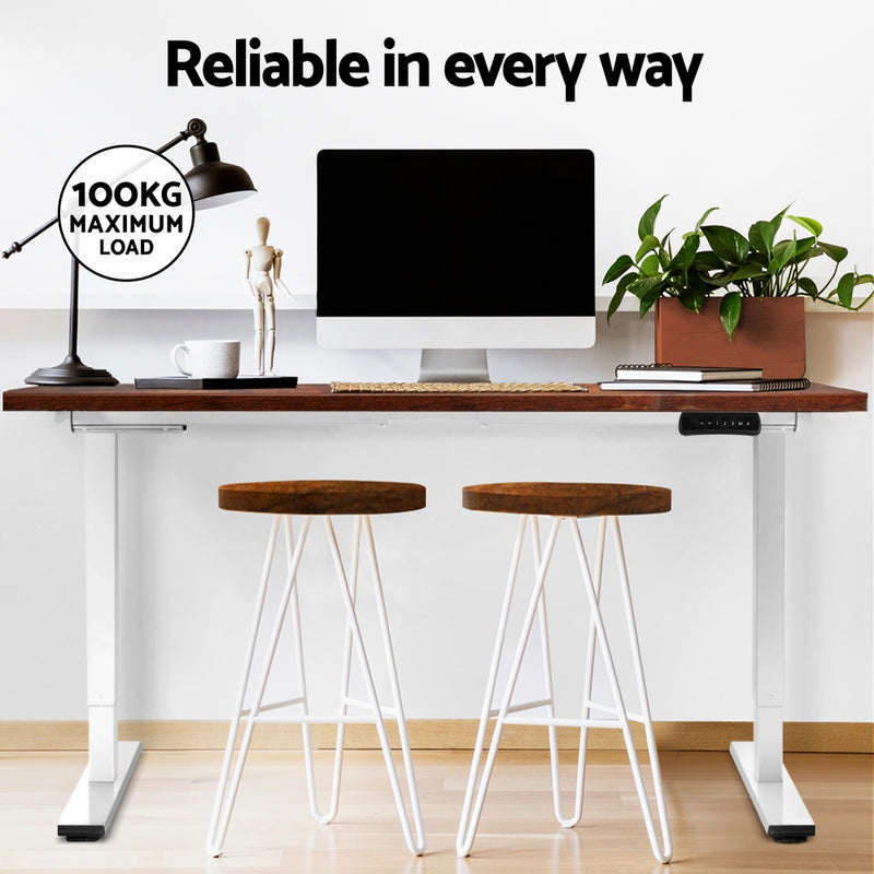 Standing Desk Motorised Dual Motor 120CM Rustic Brown