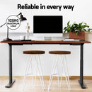 Standing Desk Motorised Electric Dual Motor Rustic Brown 120CM
