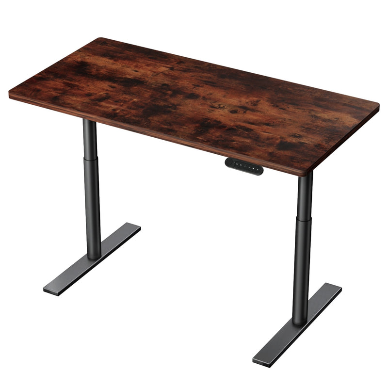 Standing Desk Motorised Electric Dual Motor Rustic Brown 120CM