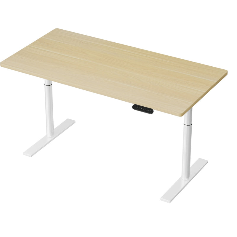 Standing Desk Motorised Electric Dual Motor 140CM White Oak