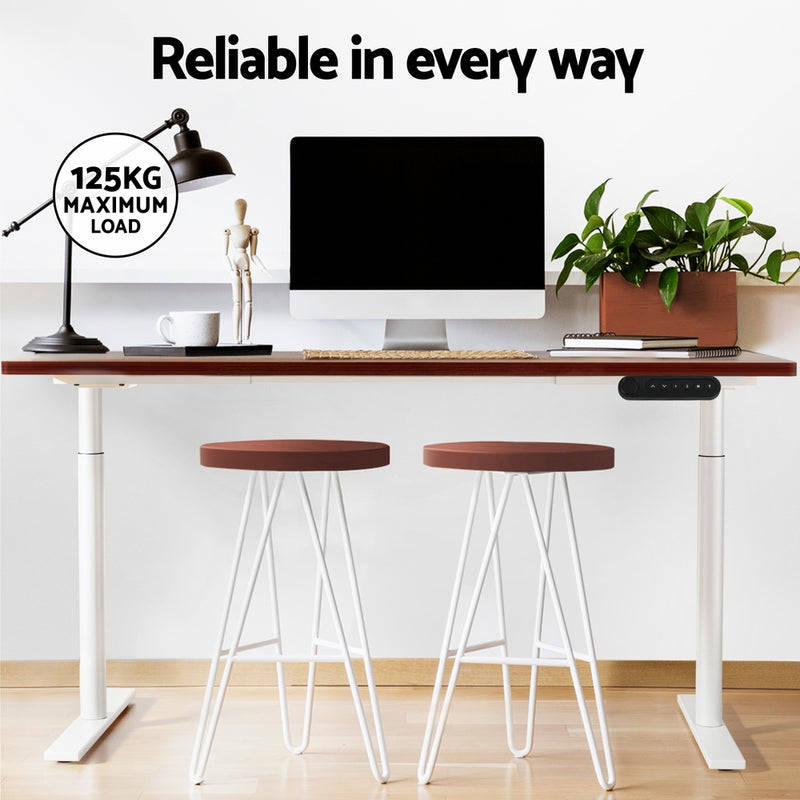 Standing Desk Motorised Electric Dual Motor 140CM Walnut