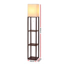 Artiss Floor Lamp 3 Tier Shelf Storage LED Light Stand Home Room Vintage White
