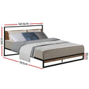 Artiss Bed Frame Double Size Metal Bed Frame DANE