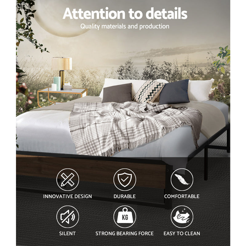 Artiss Bed Frame Metal Bed Frame Bed Base OSLO - Queen