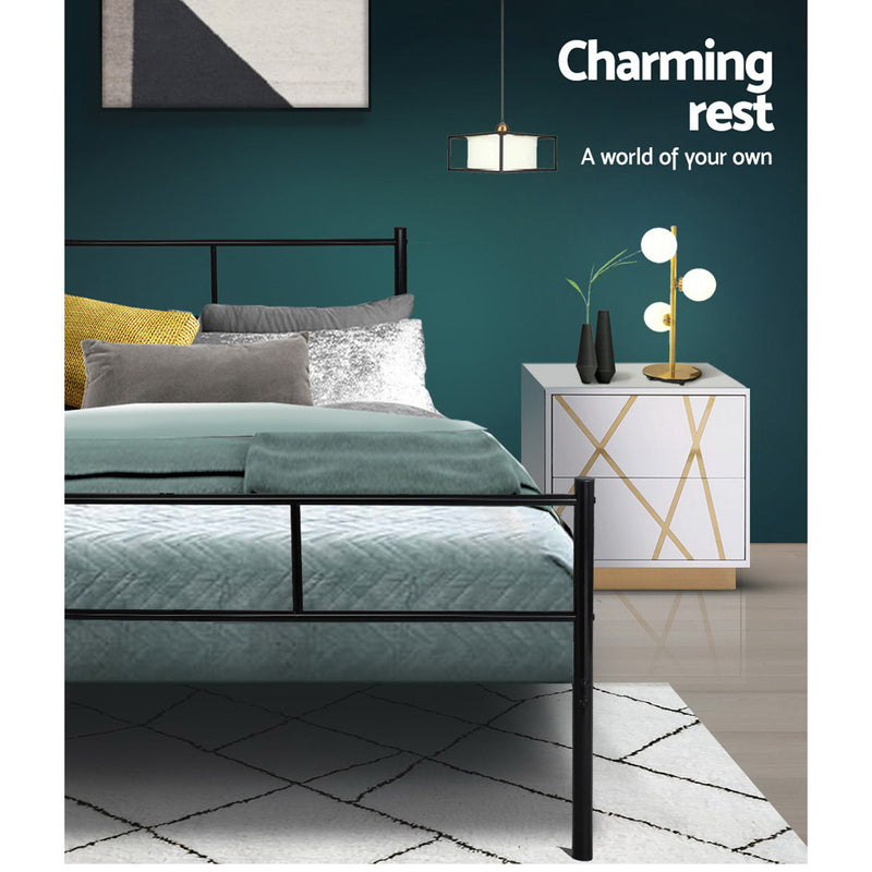 Artiss Bed Frame Queen Metal Bed Frame SOL