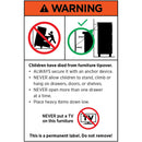 Bookshelf 5-Tier Bookcase Display Shelves Metal Storage Stand Rack Walnut