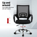 Computer Desk Mesh Office Chair Set Foldable Home Study Table Black