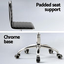 Computer Desk Office Chair PU Leather Set Foldable Home Study Table Black