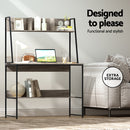 Computer Desk Bookshelf Storage Grey 100CM