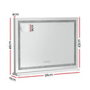 Embellir Bluetooth Makeup Mirror 58x46cm Hollywood Vanity with LED Light Crystal