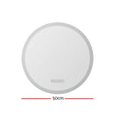 Bluetooth LED Wall Mirror With Light 50CM Bathroom Decor Round Mirrors