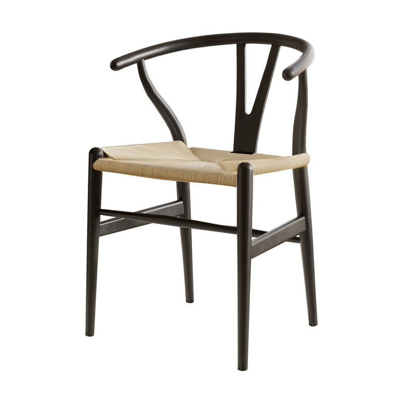 Wishbone Back Dining Chair Black