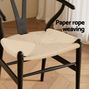Wishbone Back Dining Chair Black