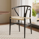 Wishbone Back Dining Chair Black