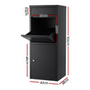 Parcel Letterbox Drop Box Package Mailbox Black