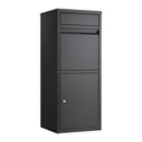 Parcel Letterbox Drop Box Package Mailbox Black
