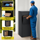 Parcel Letterbox Drop Box Package Mailbox Black