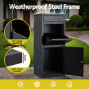 Parcel Letterbox Drop Box Package Mailbox Black