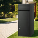 Parcel Letterbox Drop Box Package Mailbox Black
