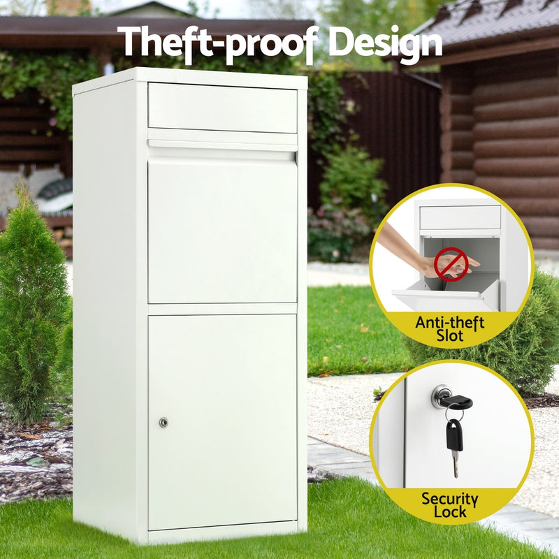 Parcel Letterbox Drop Box Package White