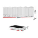 i.Pet Dog Playpen Enclosure 6 Panel Pet Fence Wooden Play Pen