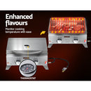 Portable Gas BBQ Grill 2 Burners with 2 Plates