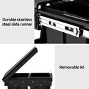 Cefito Pull Out Bin Kitchen Triple Slide Garbage Rubbish Bins Basket Blcak 31L