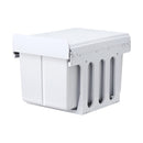 Cefito Pull Out Bin Kitchen Triple Slide Garbage Rubbish Bins Basket White 31L
