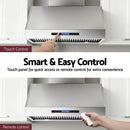 Devanti 900mm Range Hood 3-Speed Fan LED Display Remote Control