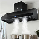 Devanti 1500mm Commercial BBQ Range Hood Dual Motor W/ Remote Control Black